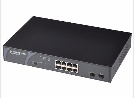 銳捷（Ruijie） RG-NBS1810GC 千兆安防交換機，8口千兆電口+2個千兆光口非網管型交換機 (圖1)
